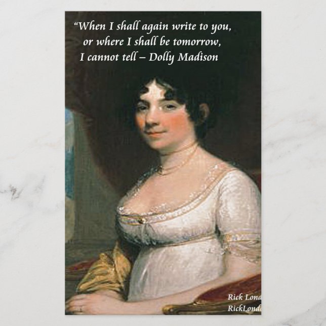 Papeterie Dolly Madison & Célèbre Citation Où je serai (Devant)