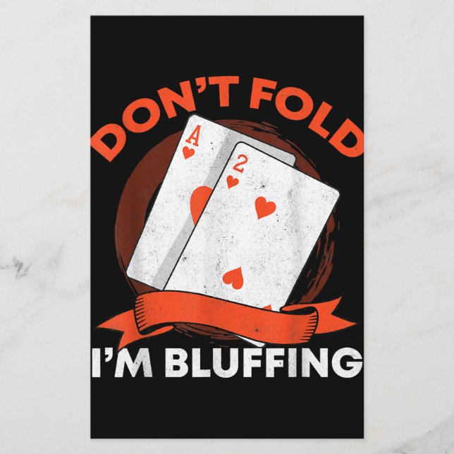 Papeterie Dont fold Poker (Devant)