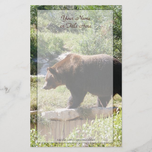 Papeterie d'ours gris (Devant)