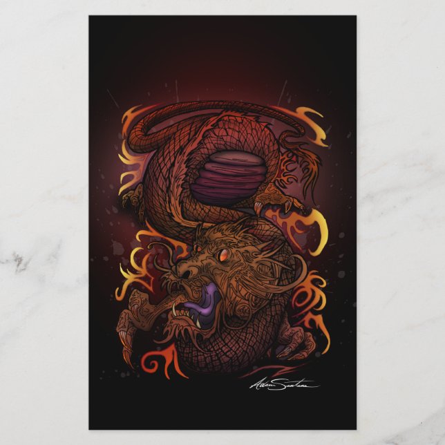 Papeterie Dragon (conception de signature) (Devant)