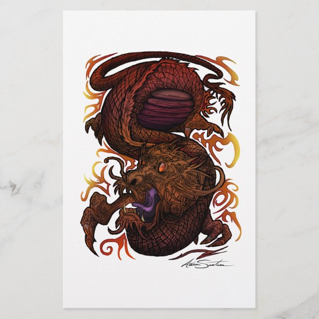 Papeterie Dragon (conception de signature) (Devant)
