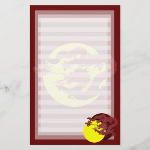 Papeterie Dragon de cire rouge