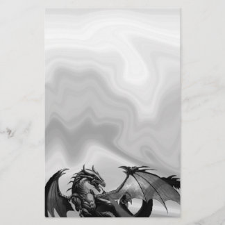 Papeterie Dragon en papier Imaginaire gris