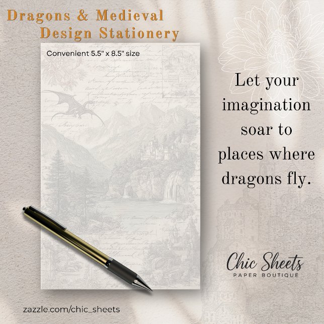 Papeterie Dragons et conception d'inspiration médiévale  (Créateur téléchargé)