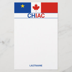 Papeterie Drapeau canadien acadien Chiac Personnaliser