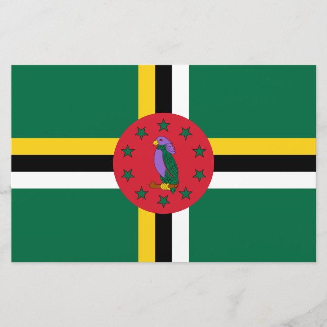 Papeterie Drapeau de la Dominique (Devant)