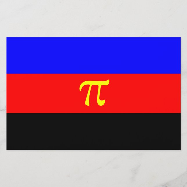 Papeterie Drapeau de la Fierté polyamérale (Devant)