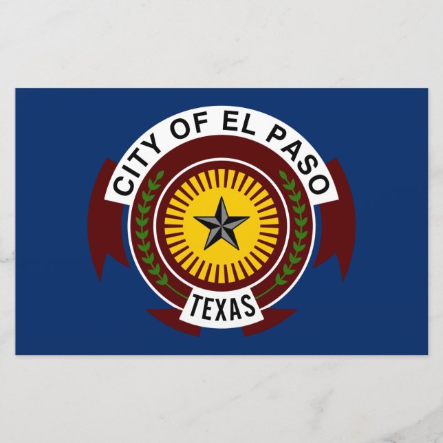 Papeterie Drapeau de la ville d'El Paso (Texas) (Devant)