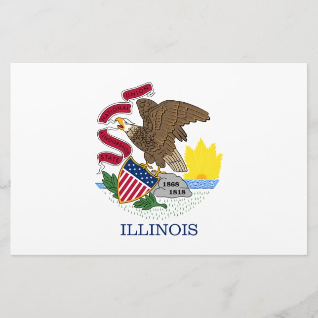 Papeterie Drapeau de l'Illinois (Devant)