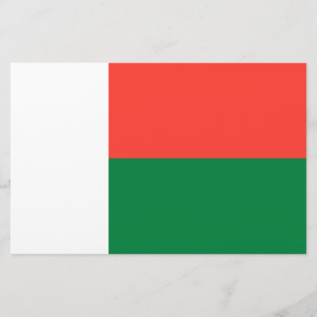 Papeterie Drapeau de Madagascar (Devant)