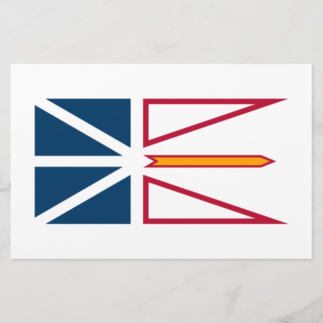 Papeterie Drapeau de Terre-Neuve-et-Labrador (Canada) (Devant)