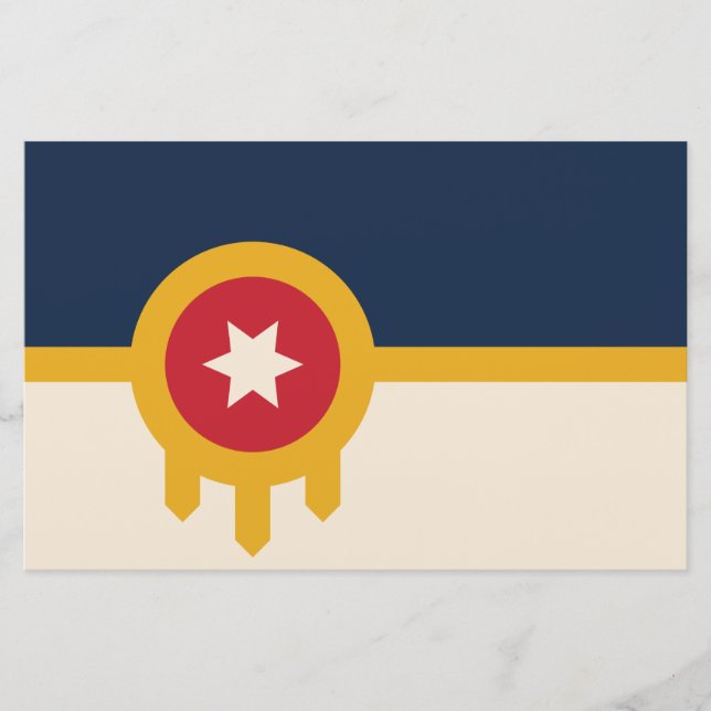 Papeterie Drapeau de Tulsa (Oklahoma) (Devant)