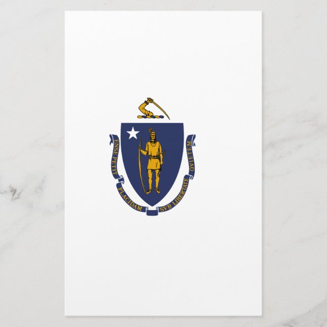 Papeterie Drapeau d'État du Massachusetts (Devant)