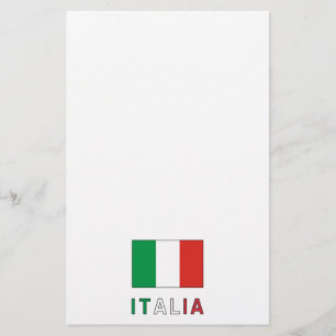 Papeterie Drapeau et mot Italia