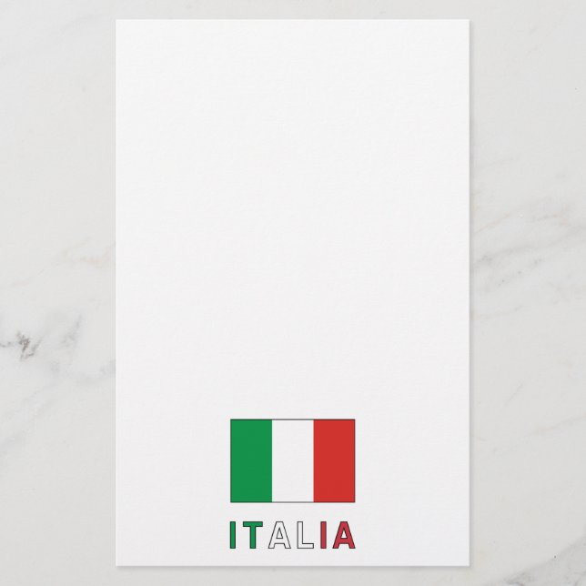 Papeterie Drapeau et mot Italia (Devant)