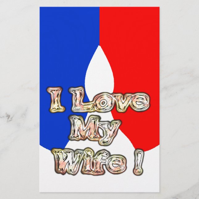 Papeterie Drapeau français Hakuna Matata I love My Wife imag (Devant)