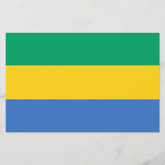 Papeterie Drapeau gabonais (Gabon) (Devant)
