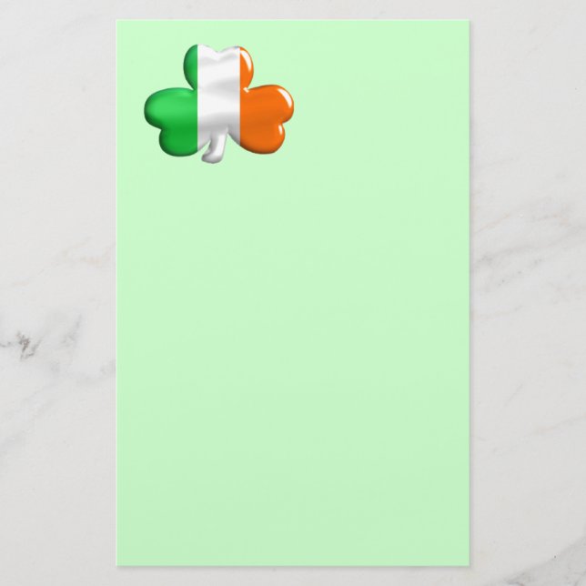 Papeterie Drapeau irlandais de trèfle de shamrock (Devant)