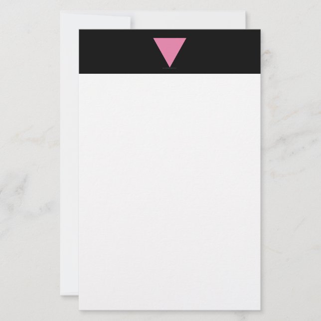 Papeterie Drapeau triangle rose de SlipperyJoe's symbole ros (Devant)