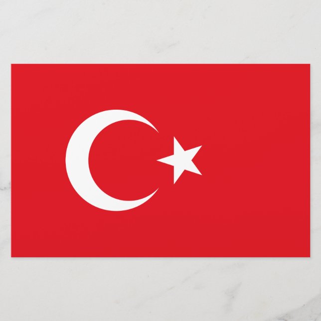 Papeterie Drapeau turc (Turquie) (Devant)
