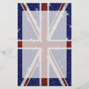 Papeterie Drapeau Union Jack brillant parties scintillant
