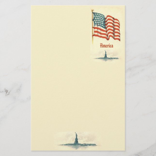 Papeterie Drapeau vintage américain (Devant)