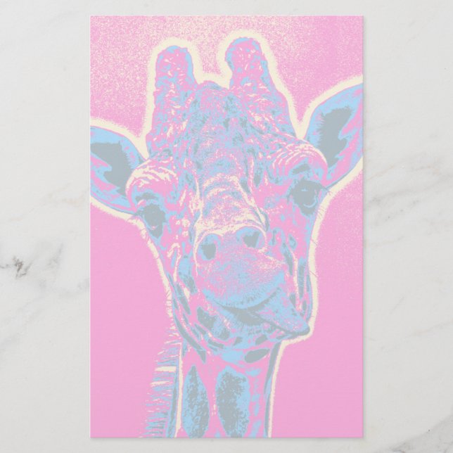 Papeterie Drôle Giraffe Sticking out son langue (Devant)