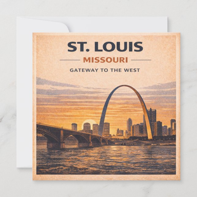 Papeterie du coucher de soleil de la St. Louis Gat (Devant)
