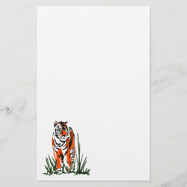 Papeterie Écran Tiger en soie (Devant)