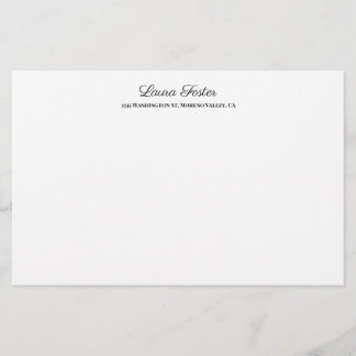 Papeterie Écriture manuscrite blanche élégante minimaliste c