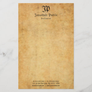 Papeterie Écriture manuscrite Modèle Élégant Vintage