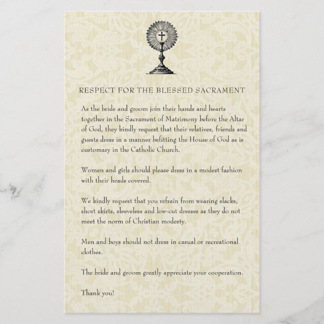 Papeterie Église Mariage catholique Modeste Attente pour les (Devant)