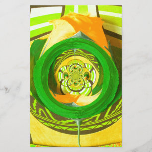Papeterie Elégance d'or : Beau art rose jaune africain