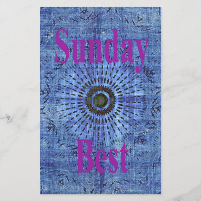 Papeterie Elégant bleu denim motif vectoriel impression art  (Devant)