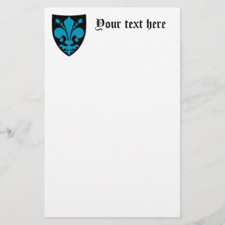 Papeterie Élégant bouclier médiéval Fleur De Lis