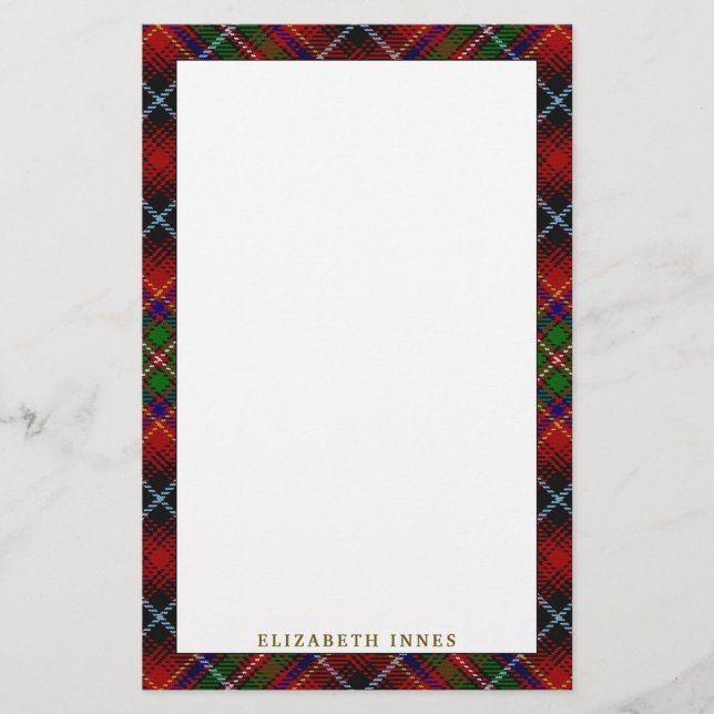 Papeterie Élégant Clan Innes Tartan Plaid (Devant)