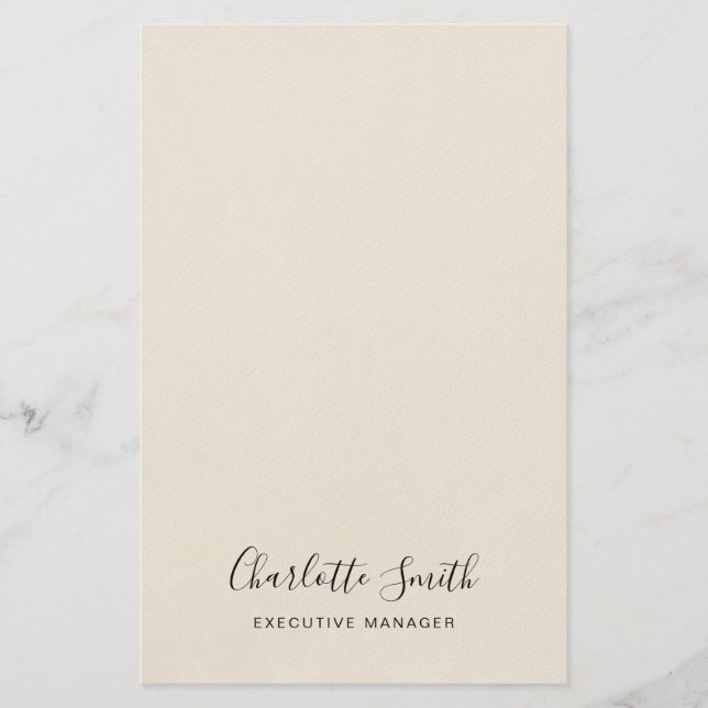 Papeterie Élégant Classique Minimaliste Professionnel (Devant)