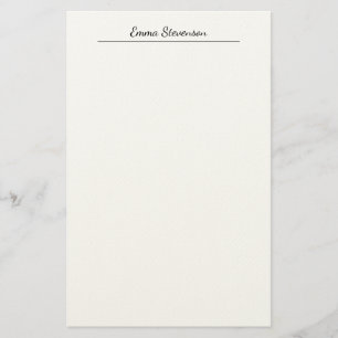 Papeterie Élégant écriture manuscrite noir et blanc professi