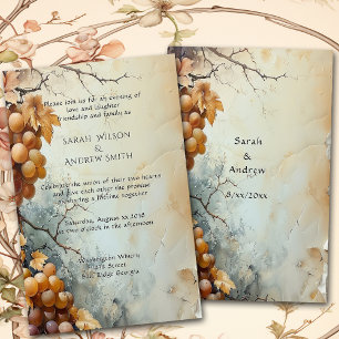 Papeterie Elégant Faire-part de mariage Vignoble aquarelle
