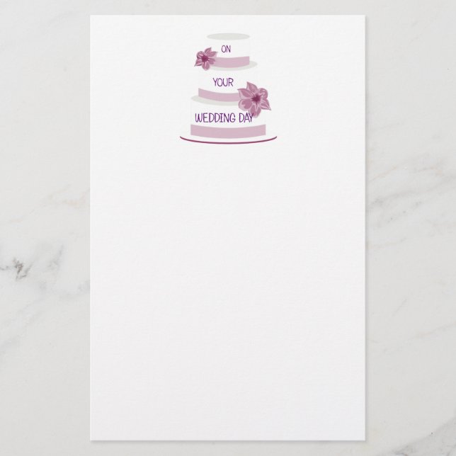 Papeterie Élégant gâteau de mariage (Devant)