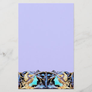 PAPETERIE ELÉGANT JEWEL DE BEAUTÉ FEMME /LADY, BOW BLEU, FLE