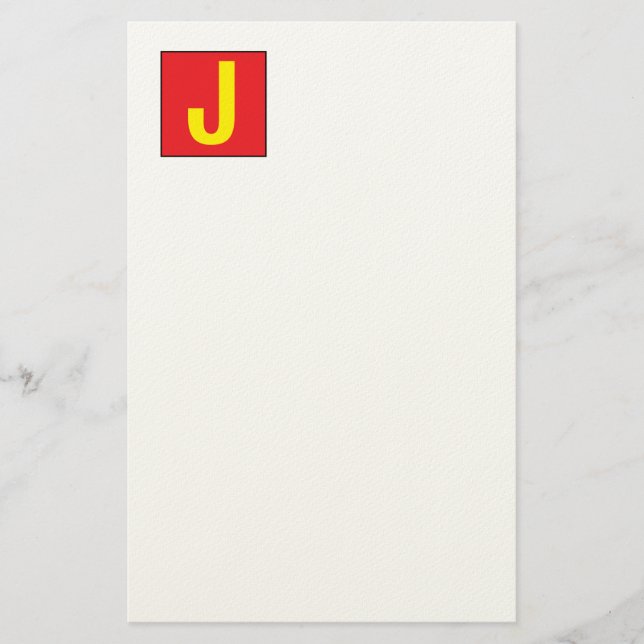 Papeterie Élégant Moderne Professionnel Monogramme Rouge Jau (Devant)