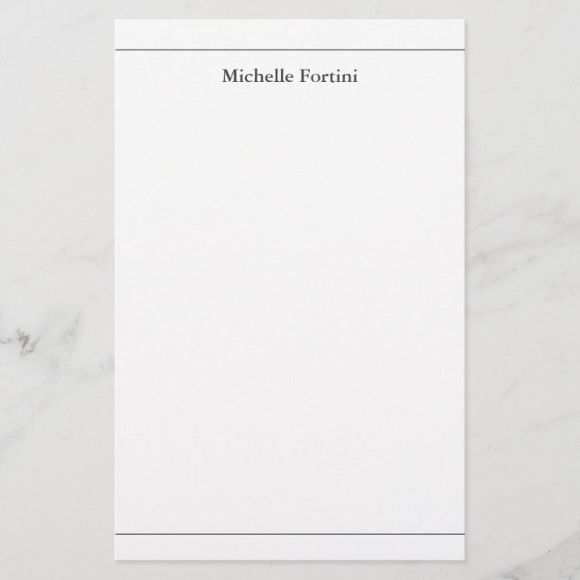 Papeterie Élégant Moderne Simple Minimaliste (Devant)