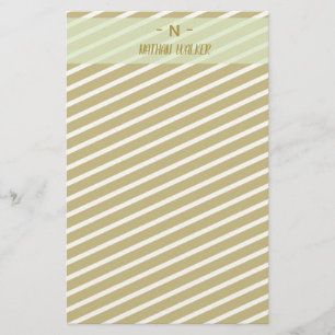 Papeterie Élégant Monogramme Or & Gris I Minimaliste Élégant