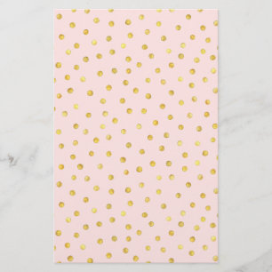 Papeterie Élégant Motif Confetti Pink Et Gold Foil