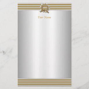 Papeterie Élégant Or Argent Blanc Perle