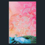 PAPETERIE ELÉGANT PEACOCK, TURQUOISE BLEU SPARKLING PINK FUC<br><div class="desc">Design de bijoux Art Nouveau vintage.Développement graphique numérique Cool et moderne, aquarelle avec éclat d'or et d'argent par Bulgan Lumini (c) .Facile à customiser avec votre propre texte comme une cérémonie mariage faire-part, cartes de place, enregistrer la date, merci, douches nuptiales, douches douces 16 anniversaires, douches fiançailles, ou à peu...</div>