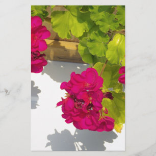 Papeterie Élégant rose magenta rouge fleurs florales
