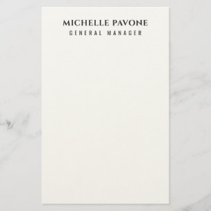 Papeterie Élégant Simple Professionnel Noir & Blanc