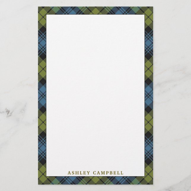 Papeterie Élégant tartan Campbell écossais (Devant)